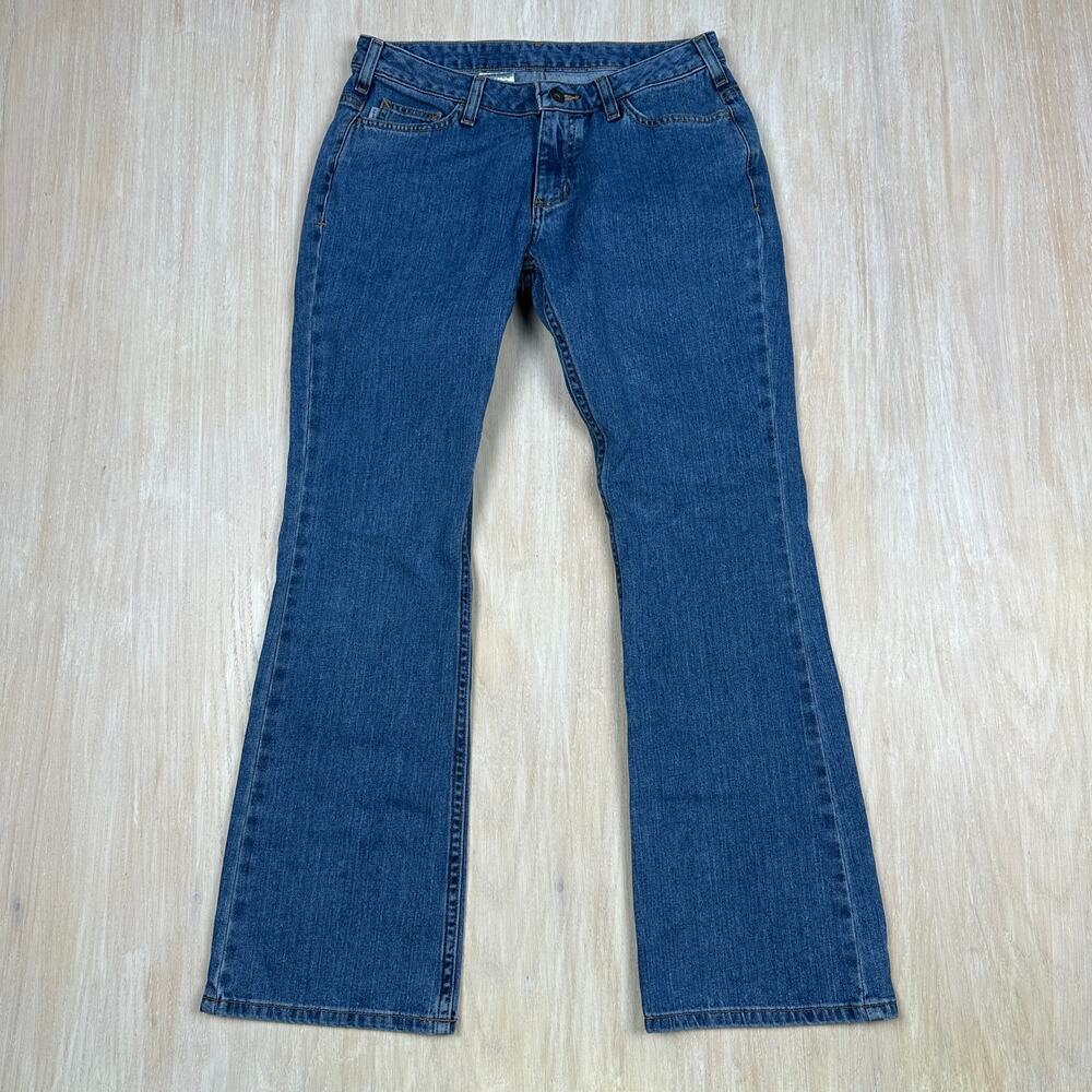Carhartt Curvy Fit Bootcut Work Casual Logo Mid Rise Denim Jeans Women's 4x30